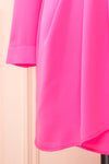 Gery Pink Faux-Wrap Short Dress | Boutique 1861 sleeve