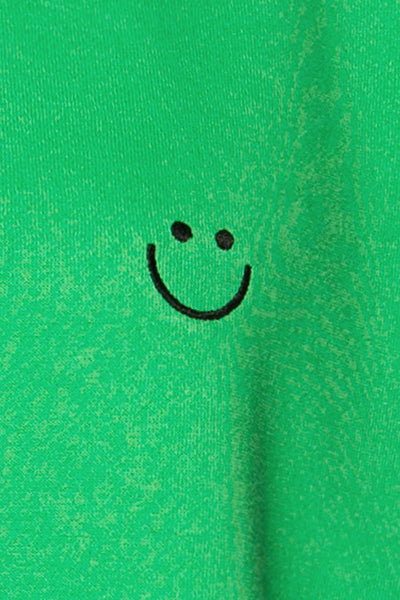 Gijon Green Embroidered Crewneck Sweatshirt | La petite garçonne fabric
