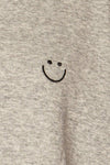 Gijon Grey Embroidered Crewneck Sweatshirt | La petite garçonne fabric