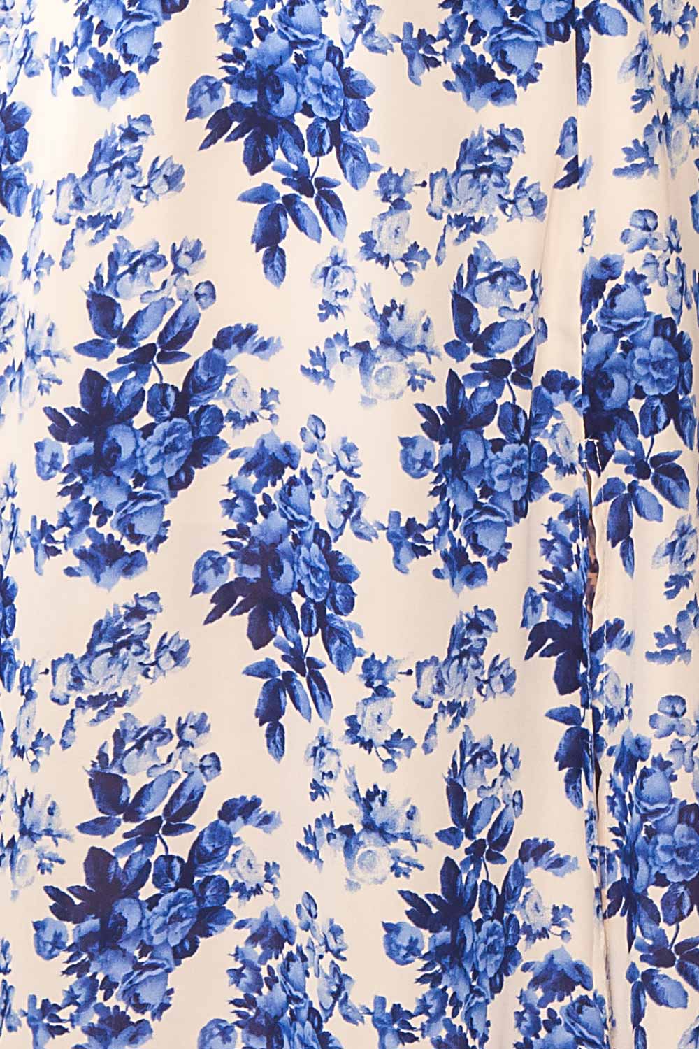 Gillyna Floral Satin Midi Dress w/ Slit | Boutique 1861 texture