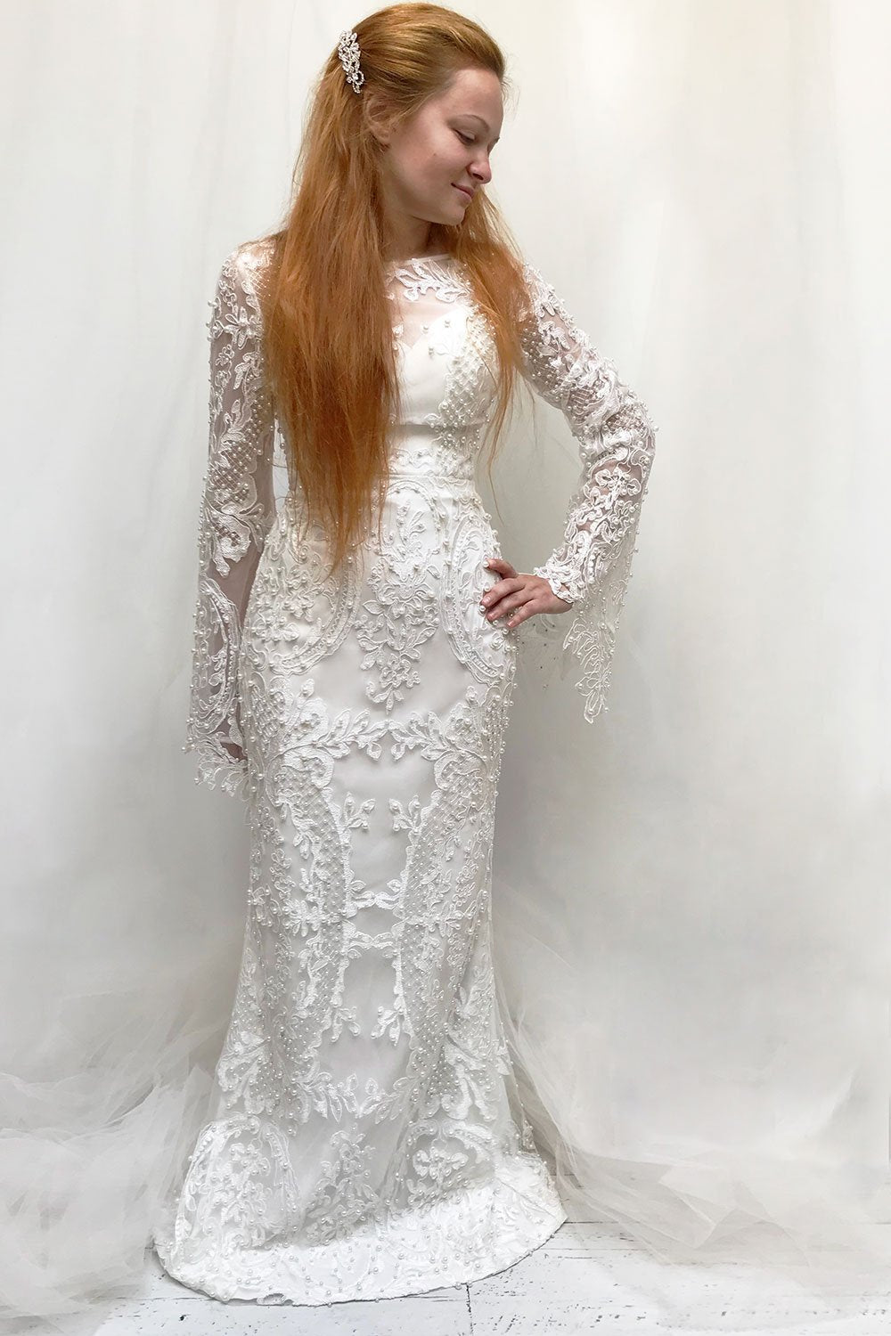 Giovana White Lace Mermaid Bridal Dress | Boudoir 1861