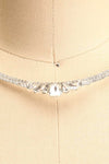 Gisele Rhinestones & Silver Collar Necklace | Boutique 1861 close-up