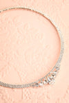 Gisele Rhinestones & Silver Collar Necklace | Boutique 1861 flat view