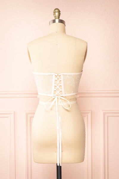 Gisselle Underbust Corset w/ White Embroidery