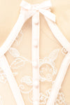 Gisselle Underbust Corset w/ White Embroidery | Boutique 1861 fabric