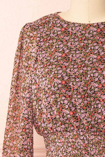 Gitika Short Floral Dress | Boutique 1861 front close-up