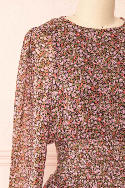 Gitika Short Floral Dress | Boutique 1861 side close-up
