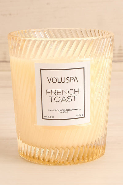 Glass Candle French Toast | Voluspa | Boutique 1861 front close-up