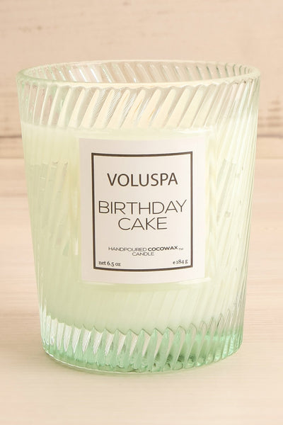 Glass Candle Birthday Cake | Voluspa | Boutique 1861 front close-up