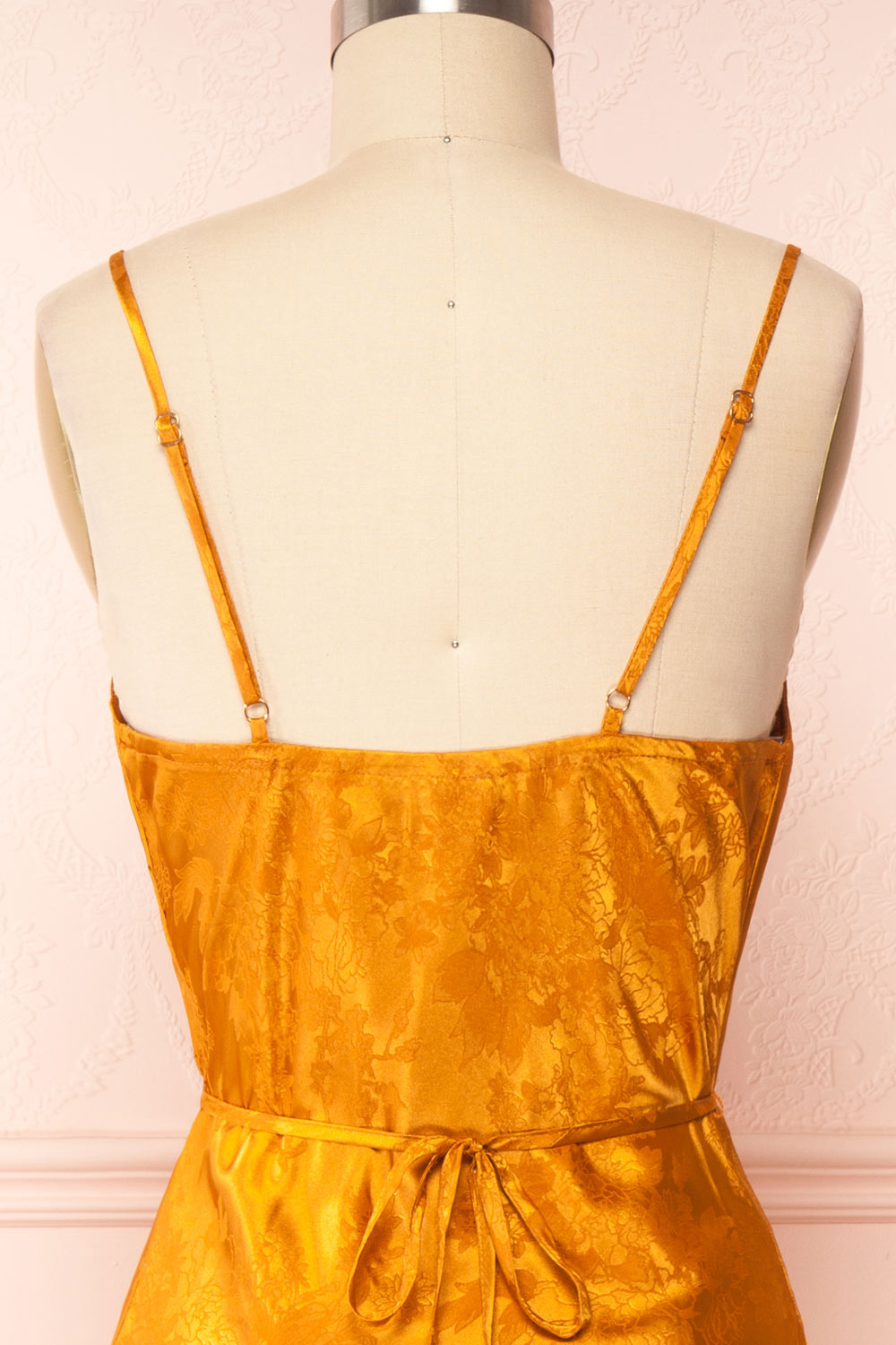 Glib Rust Cowl Neck Midi Dress | Boutique 1861 back close up