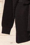 Glione Black Knit Cardigan w/ Belt | La petite garçonne  sleeves