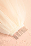 Glissade Layered Bridal Veil | Boudoir 1861 comb close-up
