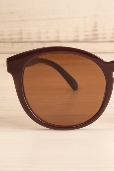 Gluck Brown Wayfarer Sunglasses close-up | La Petite Garçonne