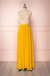 Glykeria Sun Golden Yellow Chiffon Maxi Skirt | Boutique 1861