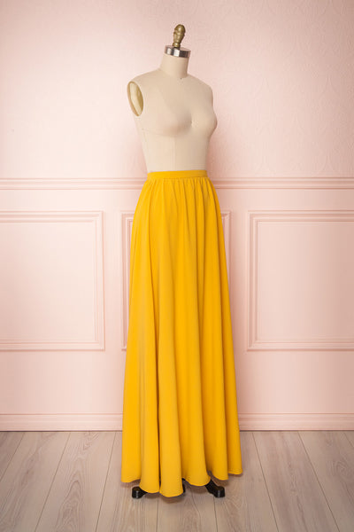 Glykeria Sun Golden Yellow Chiffon Maxi Skirt | Boutique 1861 3
