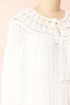 Golnaz Midi Ivory Layered Dress | Boutique 1861 side close-up