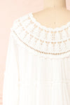 Golnaz Midi Ivory Layered Dress | Boutique 1861 back close-up