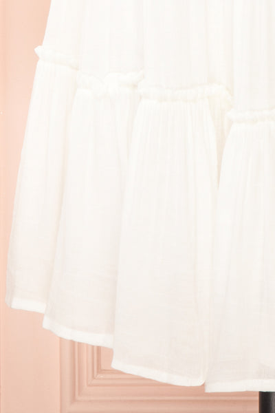 Golnaz Midi Ivory Layered Dress | Boutique 1861 bottom