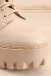 Gorgone Lace-up Platform Boots | La petite garçonne front close-up