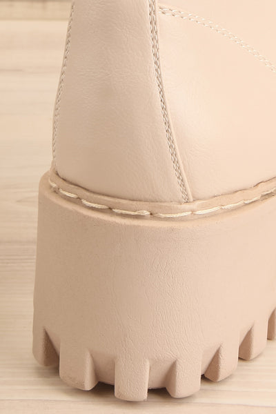 Gorgone Lace-up Platform Boots | La petite garçonne back close-up