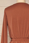 Gouveia Clay Long Sleeve V-Neck Jumpsuit | La petite garçonne back close-up