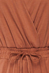 Gouveia Clay Long Sleeve V-Neck Jumpsuit | La petite garçonne fabric