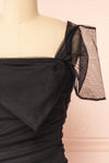 Graatsia Black Tulle Midi Dress | Boutique 1861 front close-up