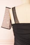 Graatsia Black Tulle Midi Dress | Boutique 1861 back close-up
