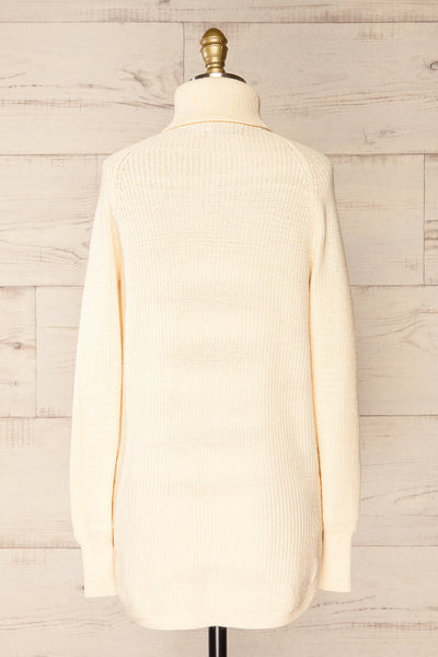 Granby Ivory Knit Turtleneck Sweater | La petite garçonne back view