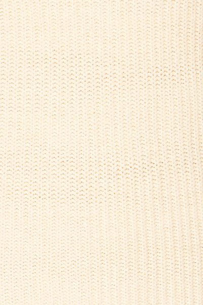 Granby Ivory Knit Turtleneck Sweater | La petite garçonne fabric