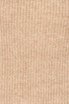 Granby Taupe Knit Turtleneck Sweater | La petite garçonne fabric