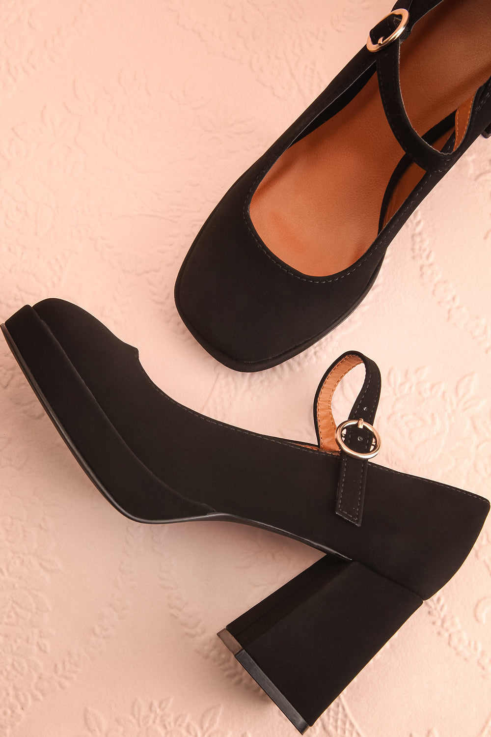 Black Patent Platform Block Heel Mary Jane Shoes | New Look