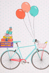 Bicycle and Balloons Maxi Birthday Card | Maison Garçonne close-up