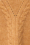 Granollers Caramel Cable Knit Sweater | La petite garçonne fabric