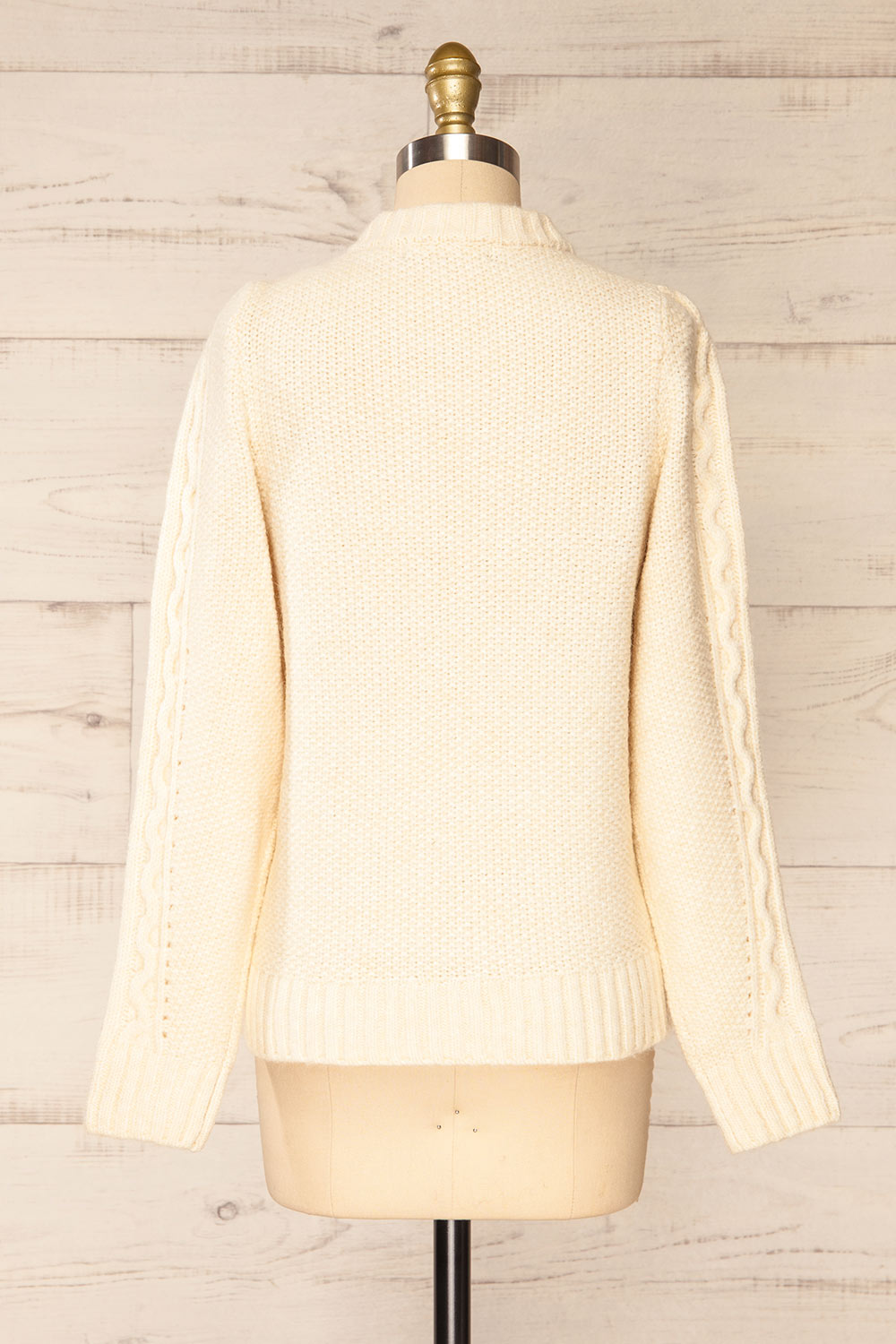 Ivory cable knit cardigan shop