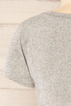 Grays Knotted Short Sleeve Crop Top | La petite garçonne back close-up
