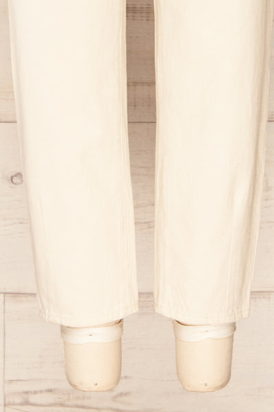 Grazy Ivory Cotton Cropped Mom Jeans | La petite garçonne  bottom
