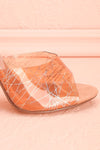 Greneta Pink Plastic Slip-On Heeled Sandals | Boutique 1861