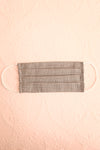 Grey Check Pleated Face Mask | Boutique 1861 view