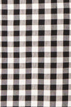 Grutha Black Long Sleeve Short Gingham Dress w/ Ruffles | Boutique 1861 fabric