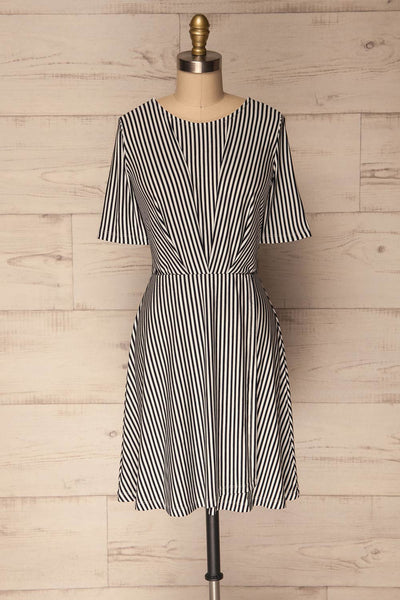 Grybow Night Black & White Striped Summer Dress | La Petite Garçonne