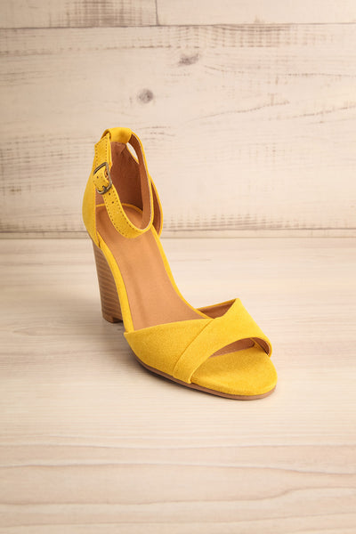 Gryfow Mustard Yellow Wedge Heeled Sandals | La Petite Garçonne