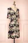Guadalupe Black Short Floral Dress | Boutique 1861 side view