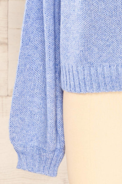 Guango Blue Knitted Sweater | La petite garçonne  sleeve