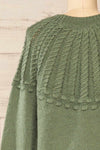 Guango Green Knitted Sweater | La petite garçonne back close-up