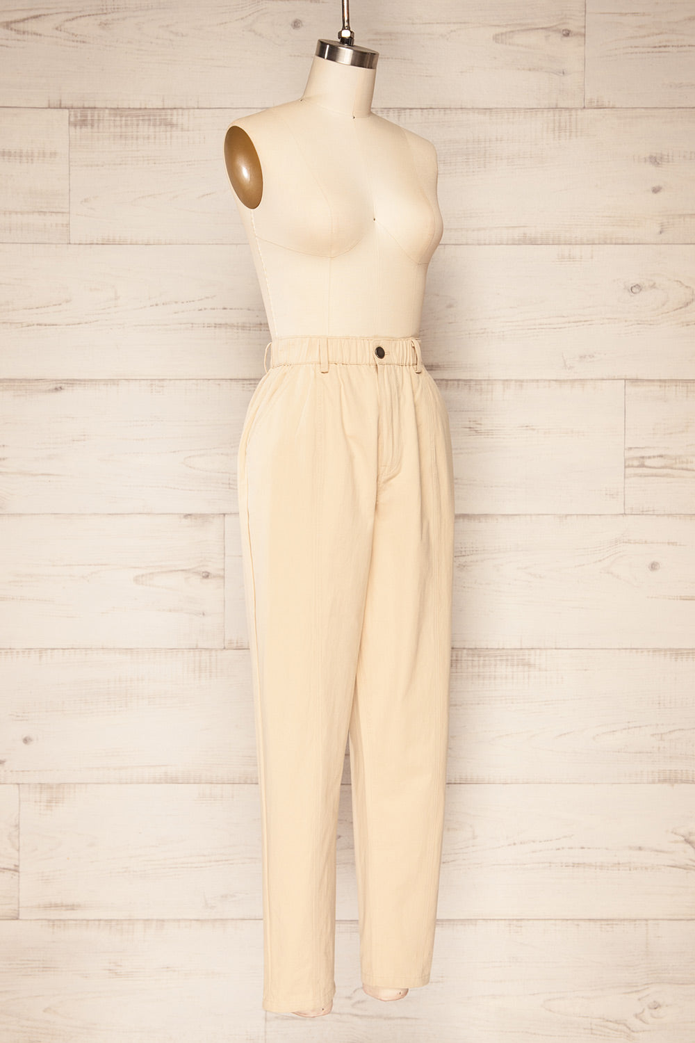 Guarrato High-Waisted Straight Leg Pants | La petite garçonne side view