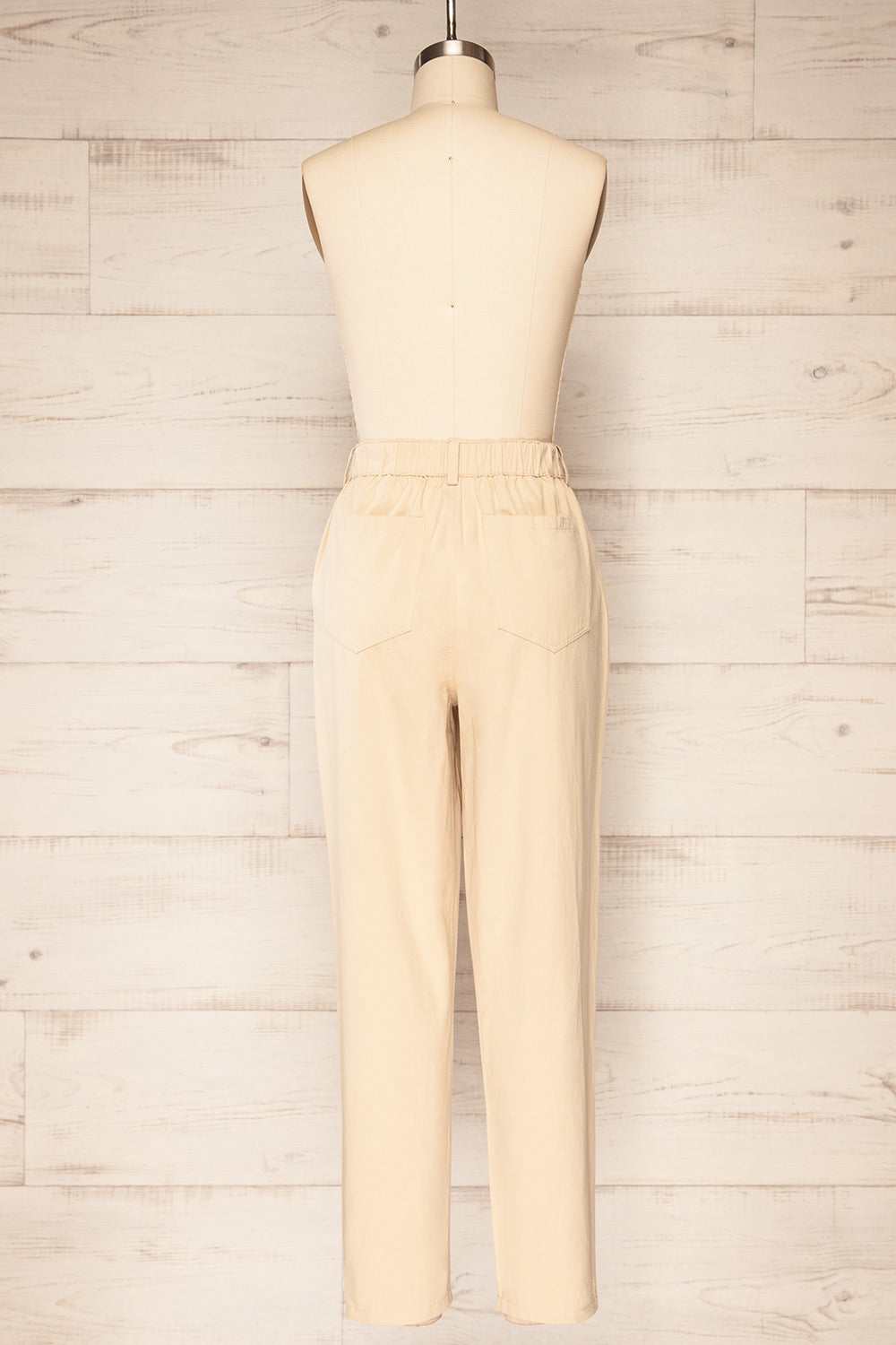 Guarrato High-Waisted Straight Leg Pants | La petite garçonne back view