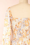 Guerline  Long Sleeve Floral Midi Dress | Boutique 1861 back close-up