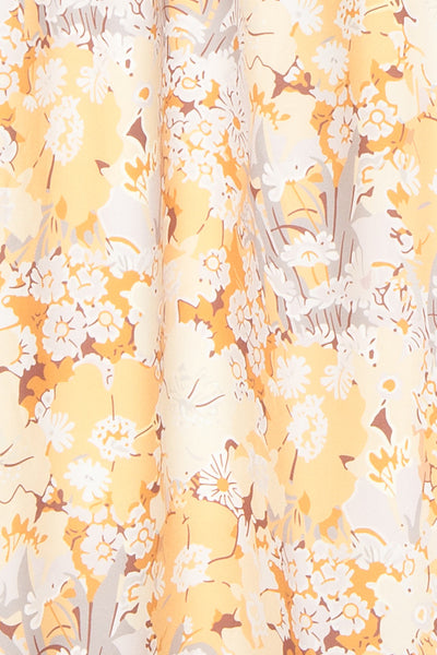 Guerline  Long Sleeve Floral Midi Dress | Boutique 1861 fabric