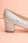 Guillemites Silver Glitter Low Block Heels | Boudoir 1861